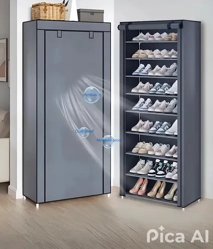 Zapatero en Tela de 10 Niveles – Máximo Orden y Espacio para Tus Zapatos