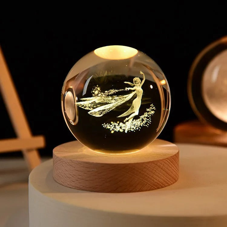 Esfera De Cristal Luz Led