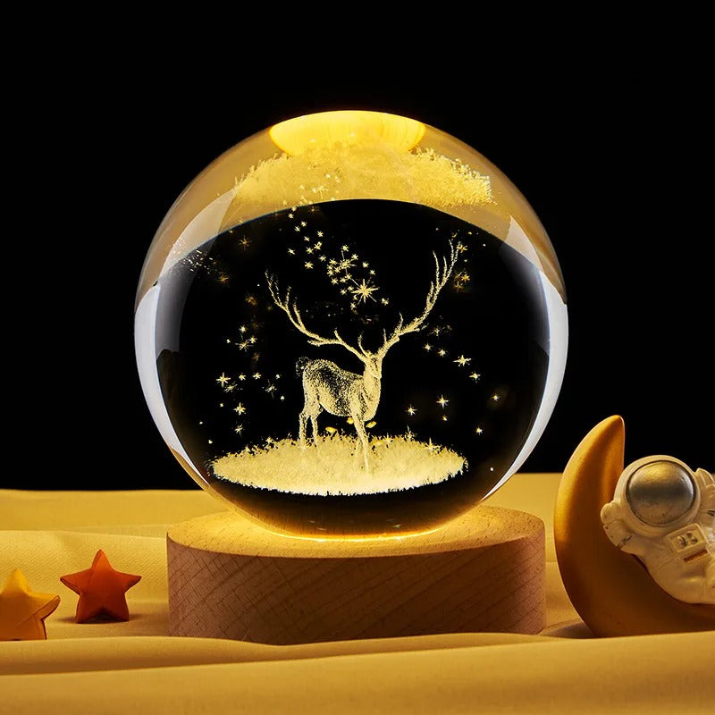 Esfera De Cristal Luz Led