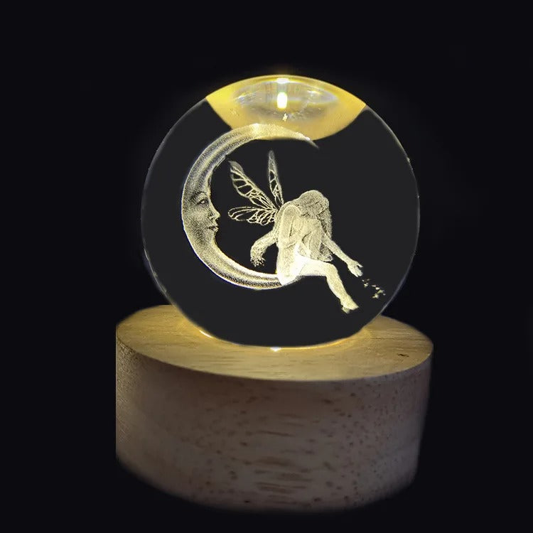 Esfera De Cristal Luz Led