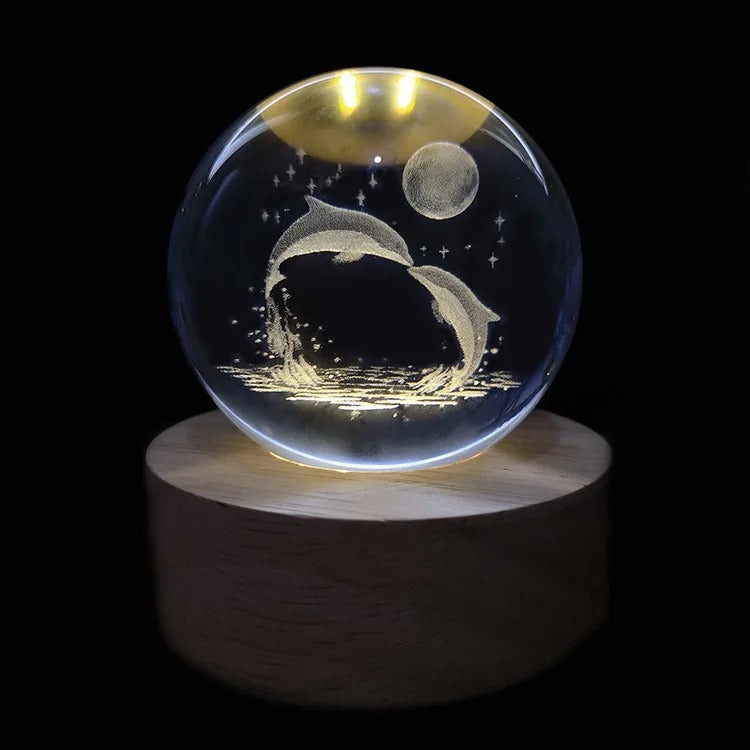 Esfera De Cristal Luz Led