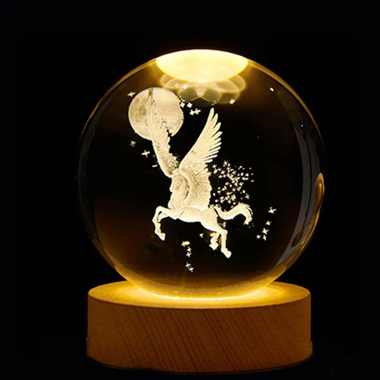 Esfera De Cristal Luz Led