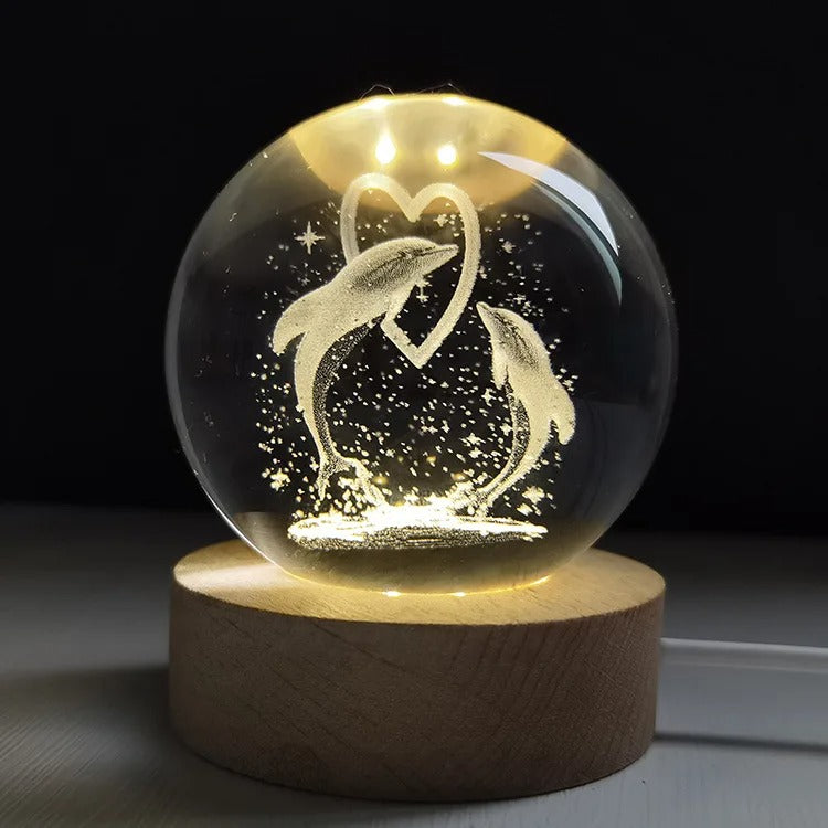 Esfera De Cristal Luz Led
