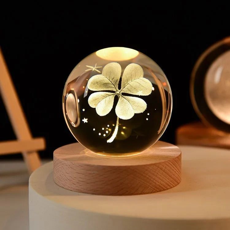 Esfera De Cristal Luz Led