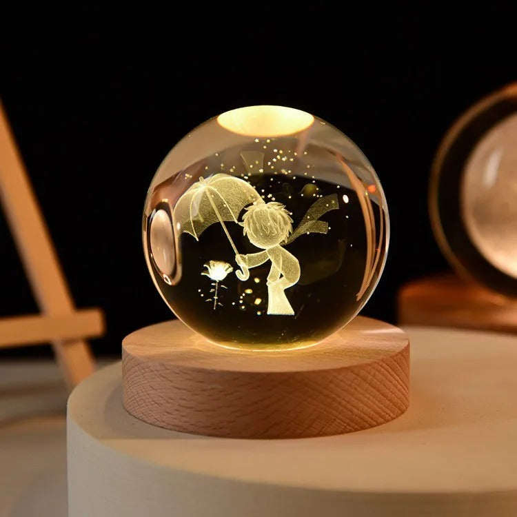 Esfera De Cristal Luz Led