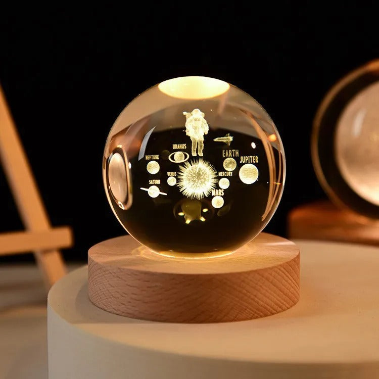 Esfera De Cristal Luz Led