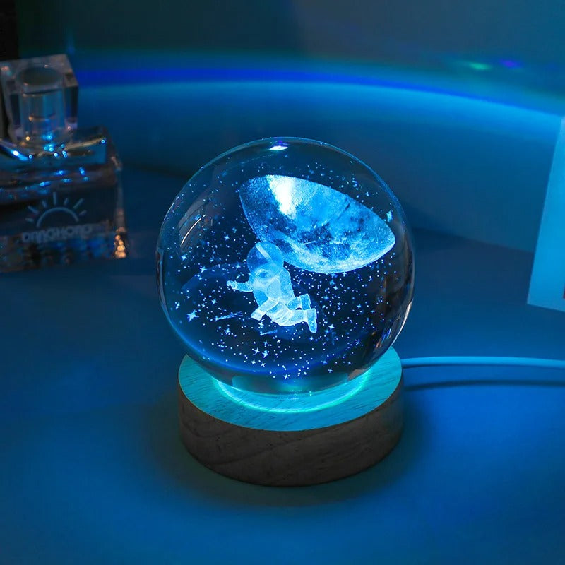 Esfera De Cristal Luz Led