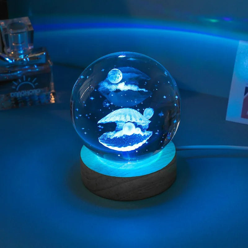 Esfera De Cristal Luz Led