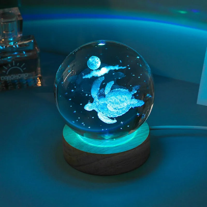 Esfera De Cristal Luz Led