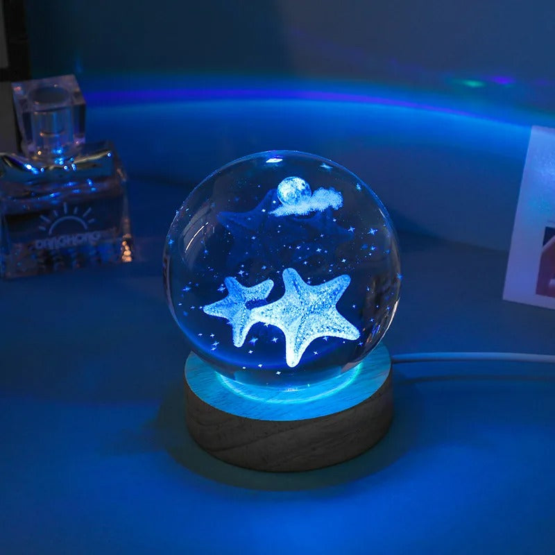Esfera De Cristal Luz Led