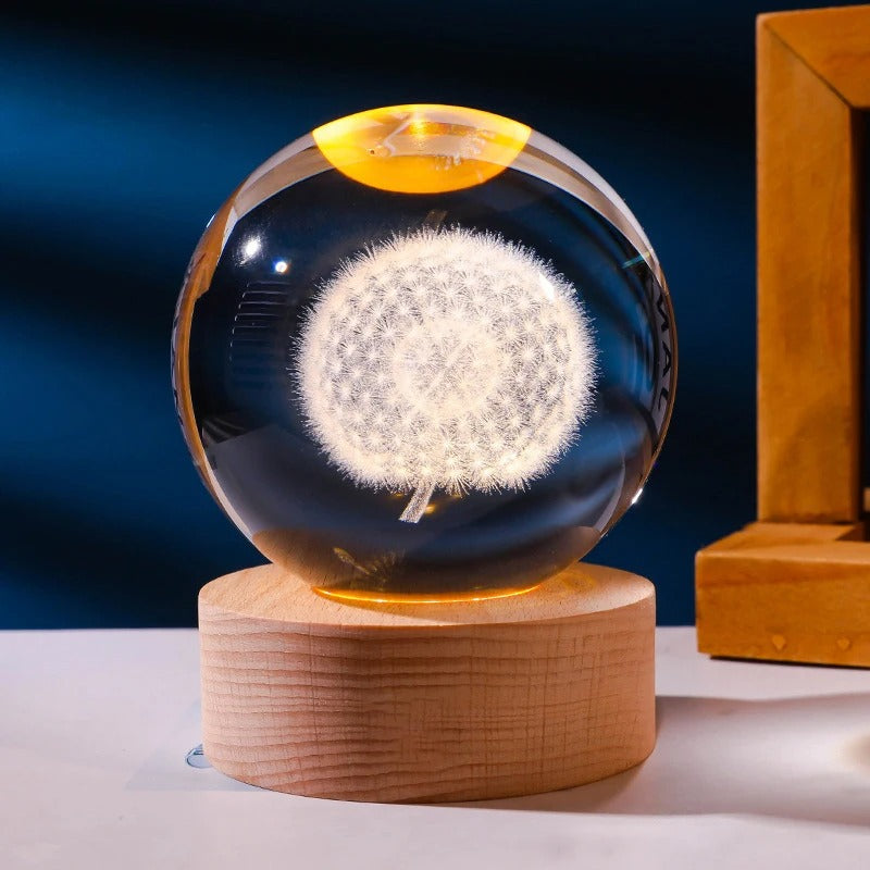 Esfera De Cristal Luz Led