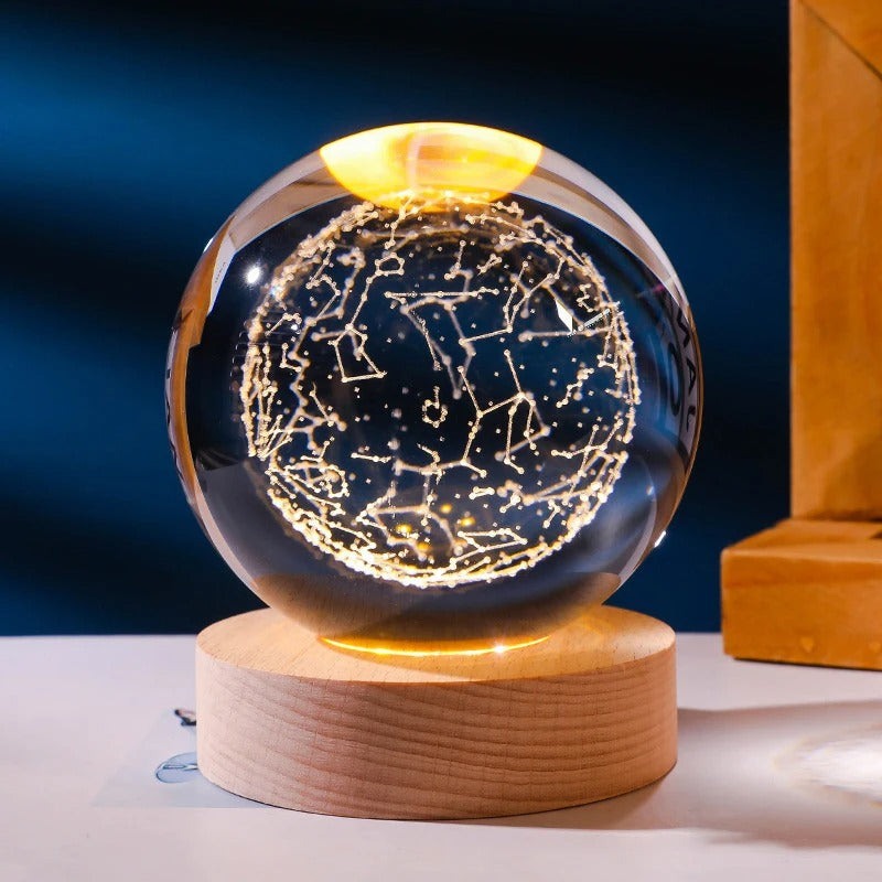 Esfera De Cristal Luz Led