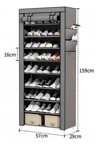 Zapatero en Tela de 10 Niveles – Máximo Orden y Espacio para Tus Zapatos