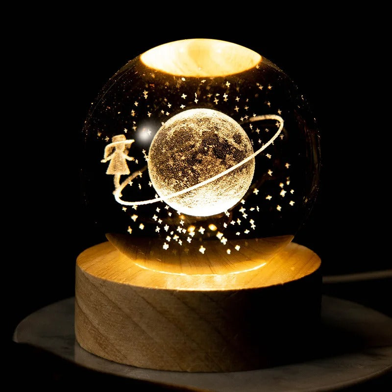 Esfera De Cristal Luz Led